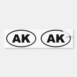 Autocollant De Voiture Oval AK de l'Alaska