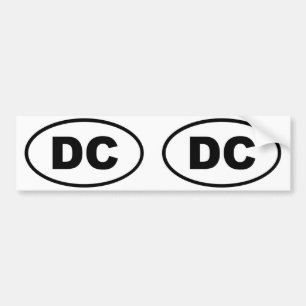 Autocollant De Voiture Oval du district de Columbia de Washington DC
