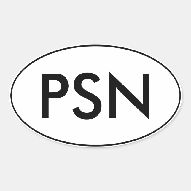Autocollant de voiture ovale PantsuitNation | PSN  (Devant)