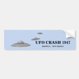 AUTOCOLLANT DE VOITURE OVNI CRASH 1947 - ROSWELL, NOUVEAU MEXIQUE