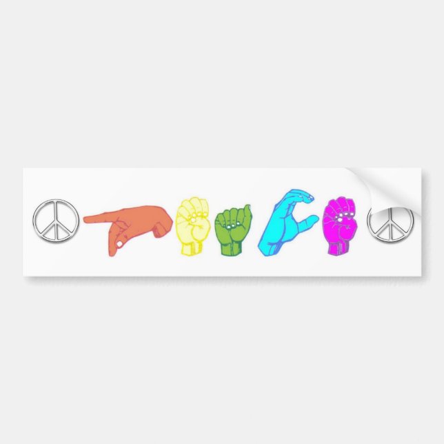 Autocollant De Voiture Paix (Devant)