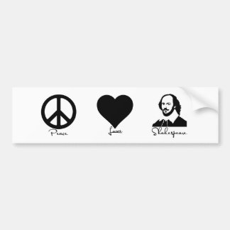 Autocollant De Voiture Paix * amour * adhésif pour pare-chocs de
