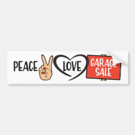 Autocollant De Voiture Paix, Amour, Sticker Vente Garage