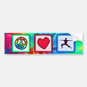 Autocollant De Voiture Paix, amour, yoga