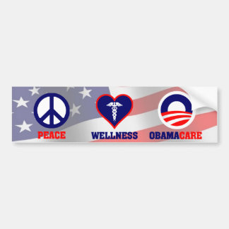 Autocollant De Voiture Paix, bien-être, Obamacare