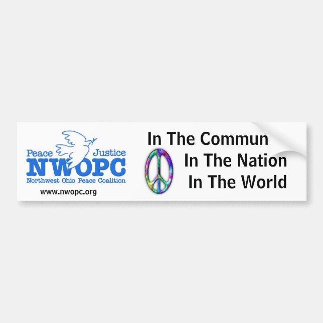 Autocollant De Voiture Paix de NWOPC dans la Communauté (Devant)