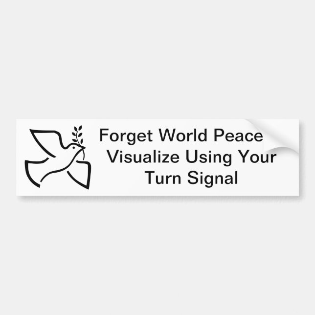 Autocollant De Voiture Paix du monde (Devant)