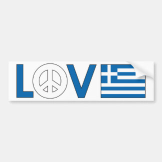 Autocollant De Voiture Paix Grèce d'amour