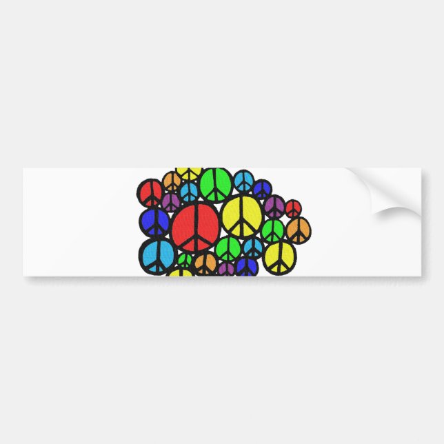 Autocollant De Voiture Paix partout ! (Devant)