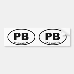 Autocollant De Voiture Palm Beach PB