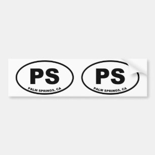 Autocollant De Voiture Palm Springs PS