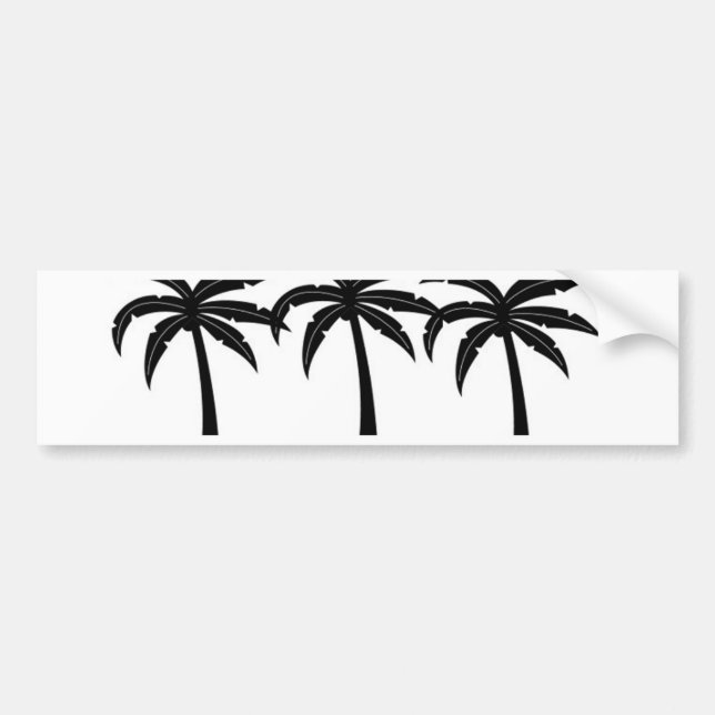 Autocollant De Voiture Palmiers tropicaux (Devant)