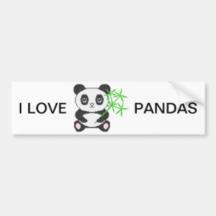 Autocollant De Voiture Panda à points croisés drôle