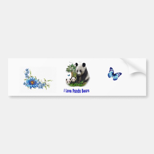 Autocollant De Voiture Panda bumper sticker (Devant)