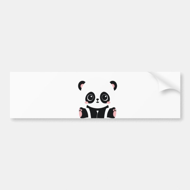 Autocollant De Voiture Panda de caricature mignonne (Devant)