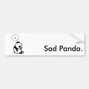 Autocollant De Voiture Panda triste