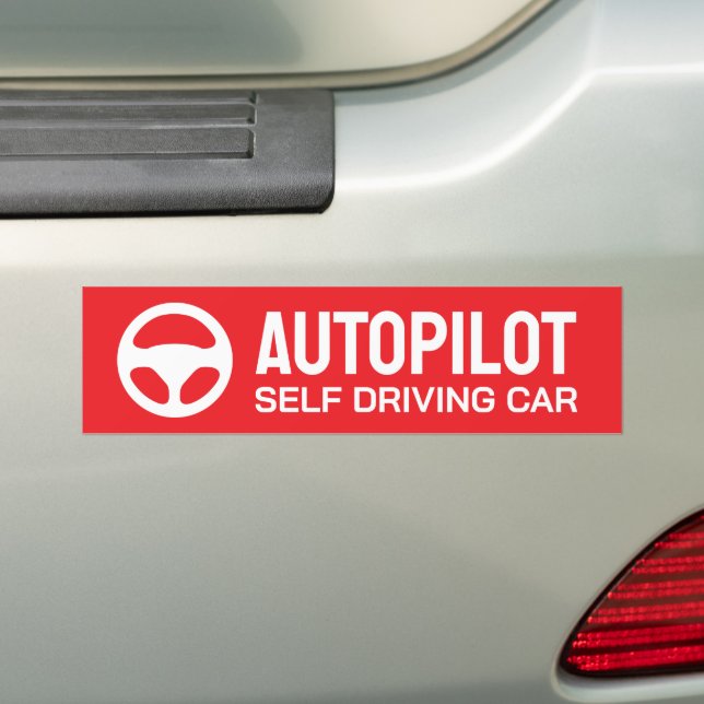 Autocollant De Voiture Panneau AutoPilote Auto-Conduite (En voiture)