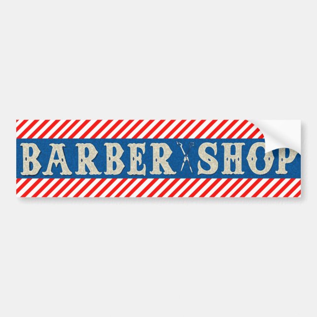 Autocollant De Voiture Panneau Barbershop (Devant)