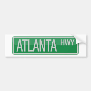 Autocollant De Voiture Panneau routier de route d'Atlanta