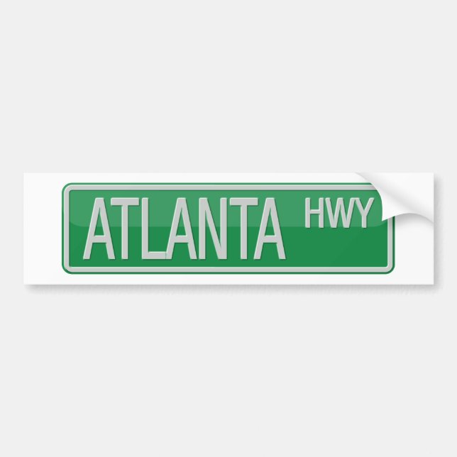 Autocollant De Voiture Panneau routier de route d'Atlanta (Devant)