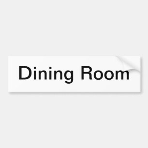 Autocollant De Voiture Panneau Salle à manger/