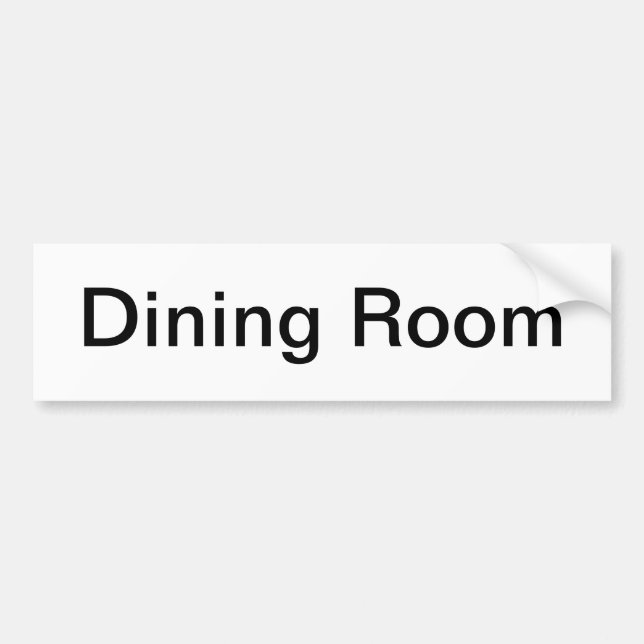 Autocollant De Voiture Panneau Salle à manger/ (Devant)