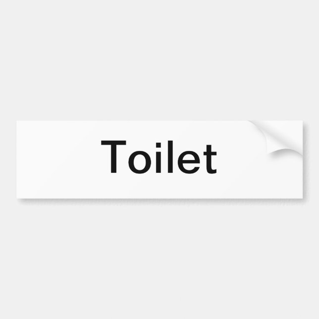 Autocollant De Voiture Panneau Toilette (Devant)