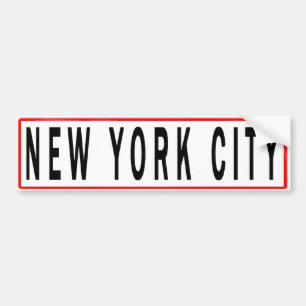 AUTOCOLLANT DE VOITURE PANNEAUX NEW YORK CITY