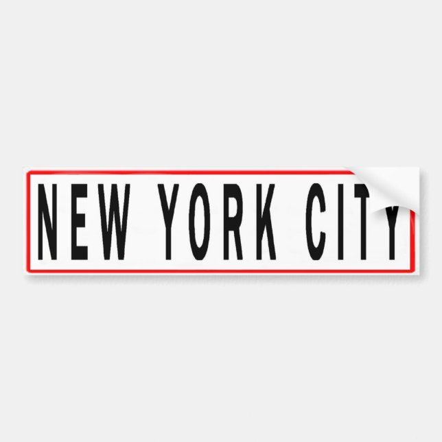 AUTOCOLLANT DE VOITURE PANNEAUX NEW YORK CITY (Devant)