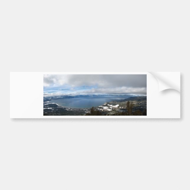 Autocollant De Voiture Panorama d'hiver du lac Tahoe (Devant)