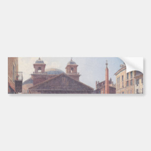 Autocollant De Voiture Panthéon et Piazza della Rotonda à Rome, Italie