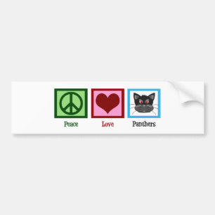 Autocollant De Voiture Panthères d'amour de paix