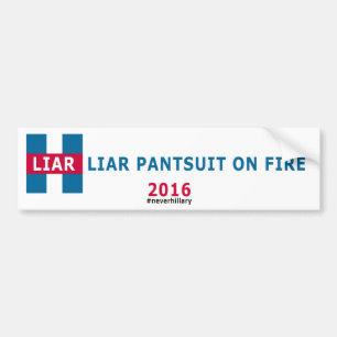 AUTOCOLLANT DE VOITURE PANTSUIT DE MENTEUR DE MENTEUR SUR LE FEU