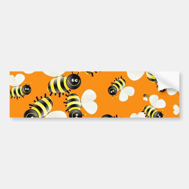 Autocollant De Voiture Papier peint d'abeille (Devant)