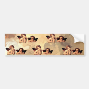 Autocollant De Voiture Papier peint Raffaelo Sanzio d'anges de Sistine