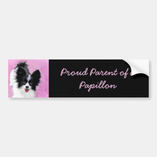 Autocollant De Voiture Papillon (blanc et noir) Peinture - Chien Art