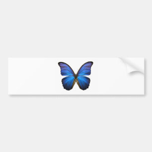 Autocollant De Voiture Papillon bleu rayonnant
