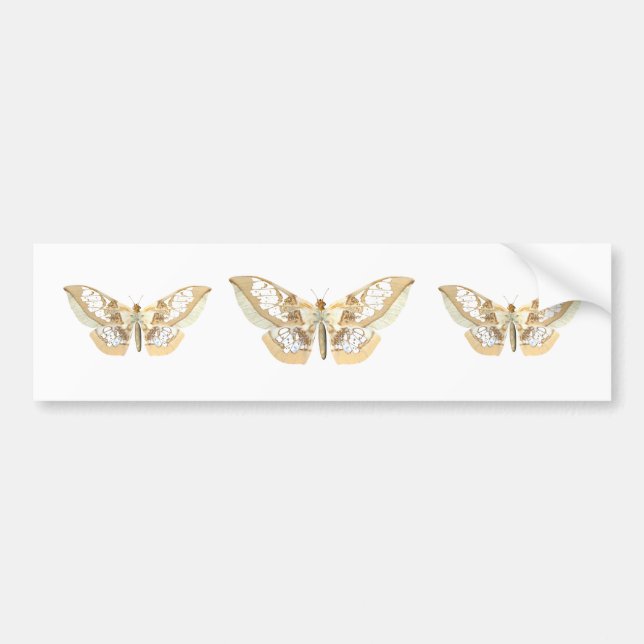 Autocollant De Voiture Papillon de GlassWing (Devant)