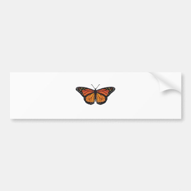 Autocollant De Voiture Papillon de monarque stupéfié (Devant)