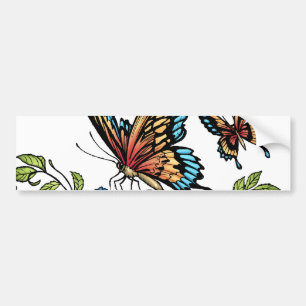 Autocollant De Voiture Papillon et papillons polychromes par Al Rio