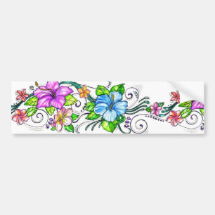 Autocollant De Voiture Papillon floral