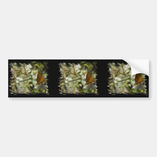 Autocollant De Voiture Papillon orange et abeille