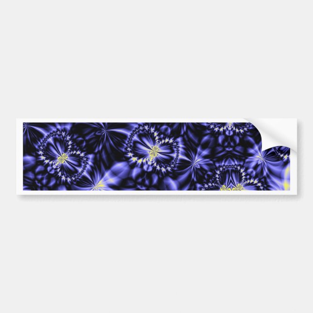 Autocollant De Voiture Papillons bleus (Devant)