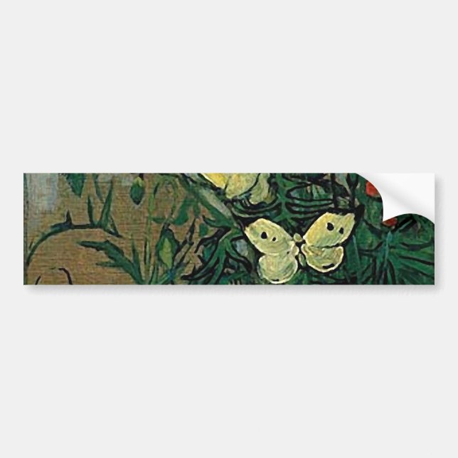 Autocollant De Voiture Papillons et papillons (F748) Van Gogh Art (Devant)