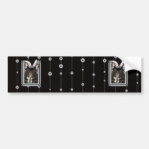Autocollant De Voiture Pâques - un certain lapin vous aime - bouledogue