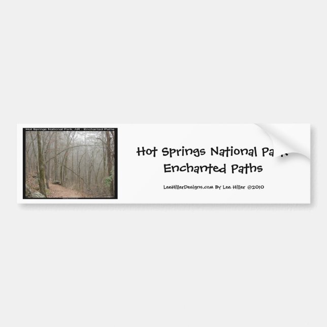 Autocollant De Voiture Parc national des sources chaudes, AR - Chemins en (Devant)