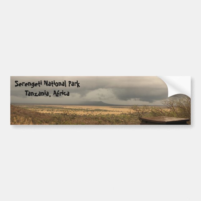 Autocollant De Voiture Parc national Tanzanie, Afrique de Serengeti (Devant)