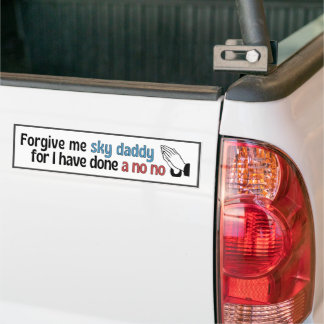 Autocollant De Voiture Pardonnez-moi Sky Daddy, drôle de religion