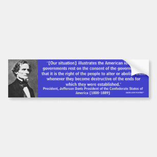 Autocollant De Voiture Pare-chocs 8 du Président Jefferson Davis