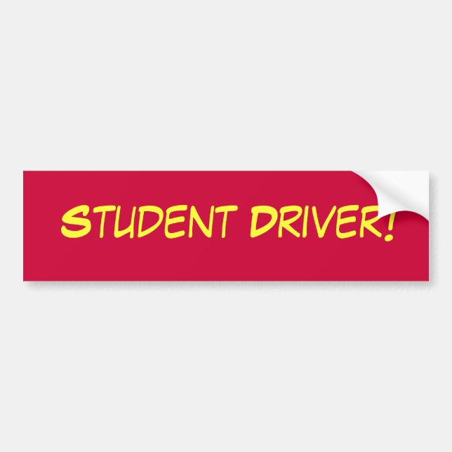 Autocollant De Voiture Pare-chocs de conducteur d'étudiant plus malade (Devant)